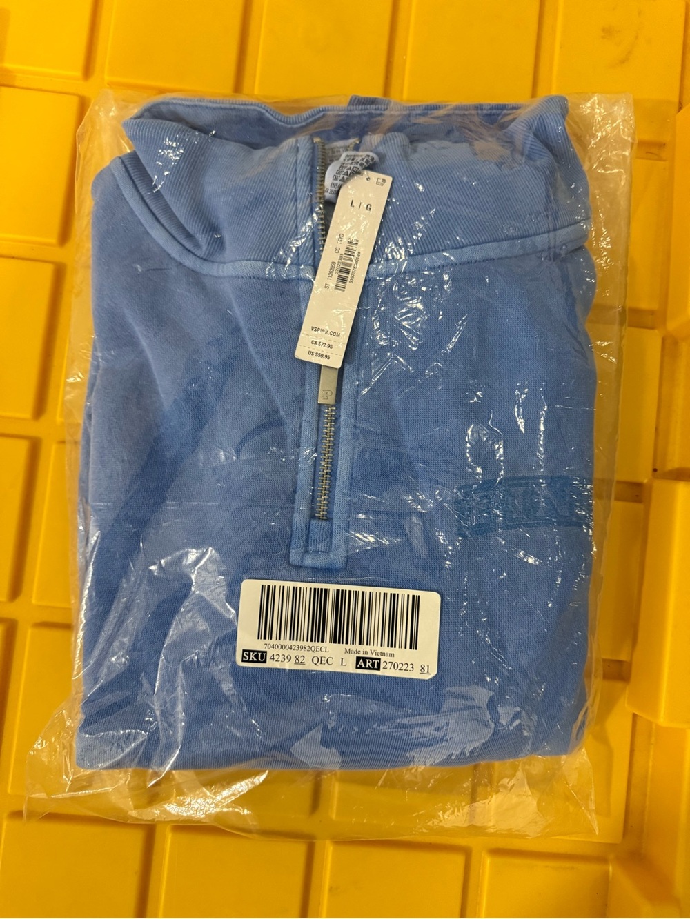PINK Fleece Quarter-Zip Sweatshirt - Picture 3 of 4
